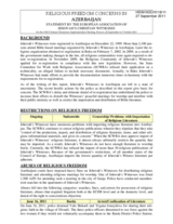 Religious Freedom Concerns in Azerbaijan