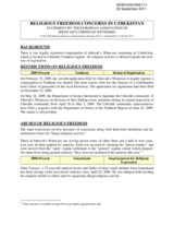 Religious Freedom Concerns in Uzbekistan