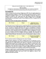 Religious Freedom Concerns in Bulgaria