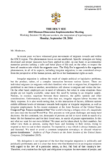 Statement on migration