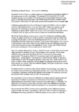 Statement by World Youth Alliance on Trafiicking in Human Beings