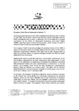 Statement on youth relation to hate crimes and hate-related violence