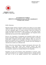 Statement by Turkey