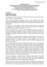 Opening Statement by the Delegation of Ukraine