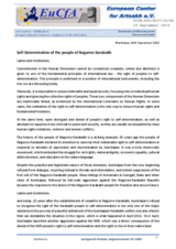 Self-Determination of the people of Nagorno-Karabakh