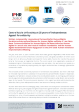 Central Asia&rsquo;s civil society at 25 years of independence: Appeal for solidarity