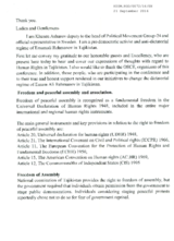 Freedom and peaceful assembly and association