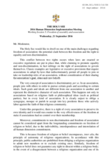 Holy See Statement at Working Session 5