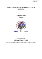 Closing remarks by Director of ODIHR Mr. Michael Georg Link