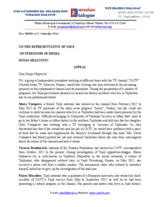 Appeal to the OSCE Representative on Freedom of the Media