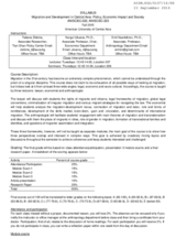 Migration educational course syllabus