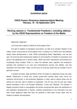 Statement by the European Union for the Working Session 6