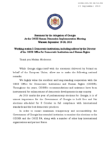 Statement by the Delegation of Georgia: Session 1