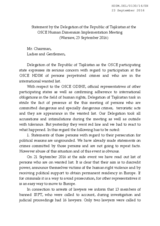 Statement of Tajik Delegation