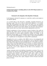 Statement of the Lithuanian Delegation