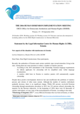 Statement by Legal Information Centre for Human Rights