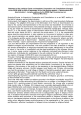 Statement of the Analytical Center on Interethnic Cooperation and Consultations for the Working Session Tolerance and Non-Discrimination I