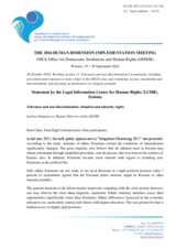 Statement by Legal Information Centre for Human Rights