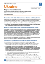 Jehovah&rsquo;s Witnesses in Ukraine - Religious Freedom Concerns