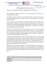 Report on freedom of speech violations in Tajikistan