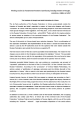 The freedom of thought and belief violations in Crimea