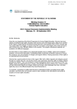 Statement of Slovenia