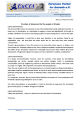 Freedom of Movement for the people of Artsakh