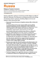 Written statement concerning Jehovah's Witnesses in Russia