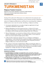 Written statement by the European Association of Jehovah's Christian Witnesses. Turkmenistan