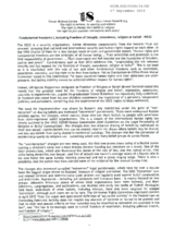 Fundamental freedoms, including freedom of thought, conscience and belief