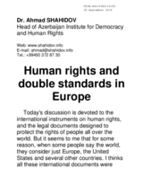 Speech by Dr. Ahmad Shahidov