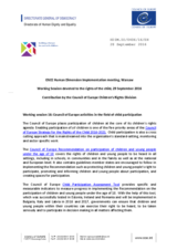 Council of Europe activities in the field of child participation