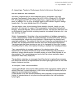 Statement regarding the Roma segregation