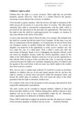 Children's right to security