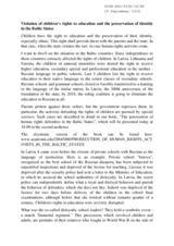 Violation of children's rights to education and the preservation of identity in the Baltic States