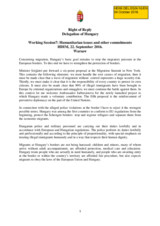 Right of Reply by the Delegation of Hungary for Working Session 7