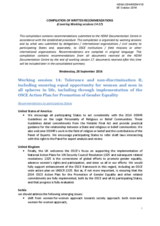 Compilation of written recommendations covering working sessions 14-17