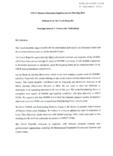 Statement by the Czech Republic