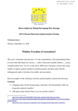 Whither Freedom of Association?