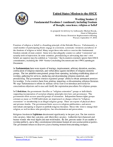 Statement by the United States of America for the Working Session 12