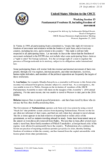 Statement by the United States of America for the Working Session 13