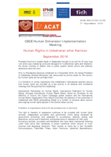 Human Rights in Uzbekistan after Karimov