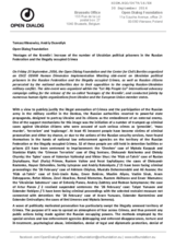 Open Dialog Foundation and the Center for Civil Liberties side-event on Ukrainian political prisoners in the Russian Federation and the illegally occupied Crimea