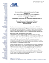 Recommendations of the Anti-Defamation League