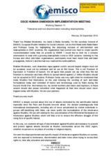 EMISCO's recommendations for Working Session 11