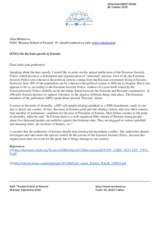 On the hate speech in Estonia