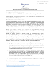 Statement by the FEMYSO - Forum of European Muslim Youth and Student Organisation for the Working Session 12