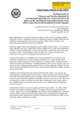 Statement by the United States of America for Working Session 14