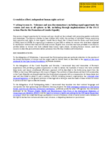 Statement by Ms. Gwendolyn Albert, Indpendent Human Rights Activist for Working Session 14