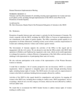Statement of Armenia on tolerance and non-discrimination - gender equality